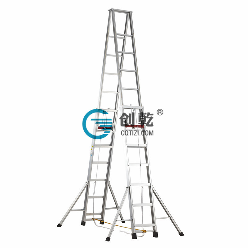 【柳州】經銷客戶采購10米人字拉升梯，加厚